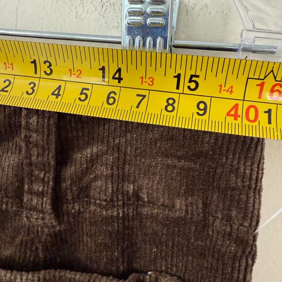 Anthropologie x Maeve The Colette Cropped Wide-Leg Corduroy Pants Moss Size 32 - Picture 7 of 9